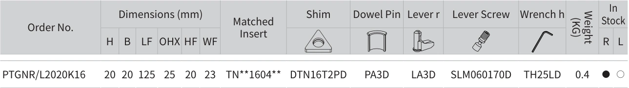 仅显示 PTGNR/L2020K16 所在行及原始表头
